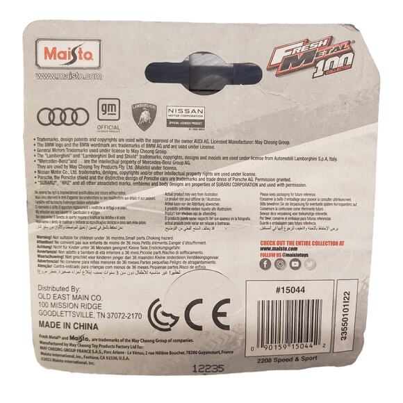 Corvette Metal Die Cast Car Maisto Fresh Metal 100 Collection Speed & Sport 2208 - Picture 5 of 8